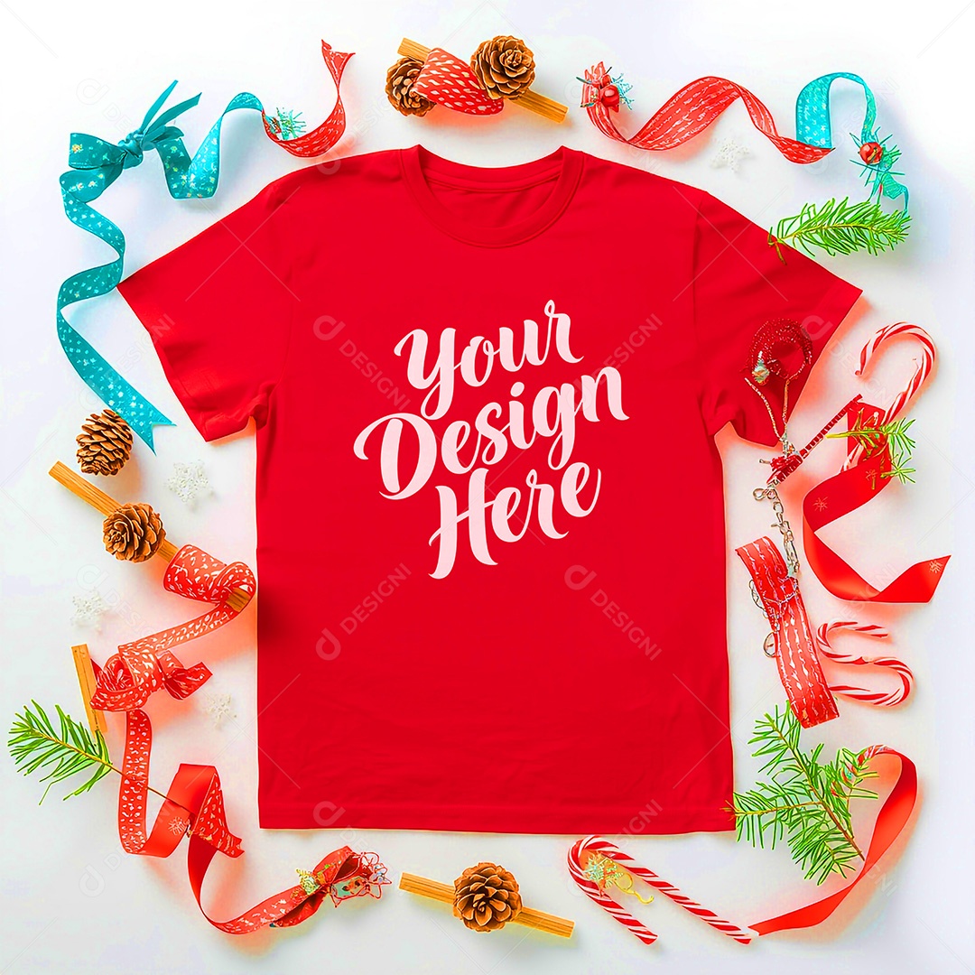 Mockup de Camisa Seu Projeto Aqui PSD Editável