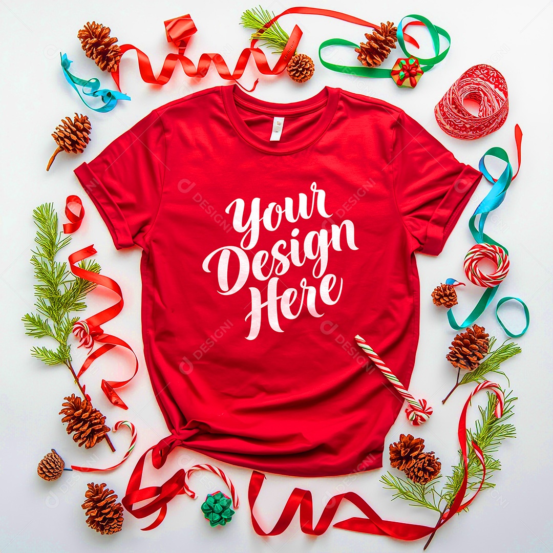 Mockup de Camisa Seu Projeto Aqui PSD Editável