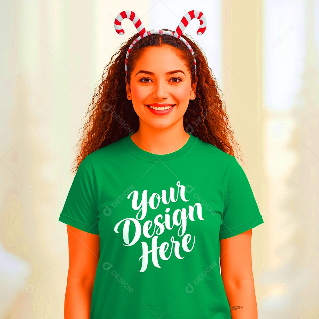 Mockup de Camisa Seu Projeto Aqui PSD Editável