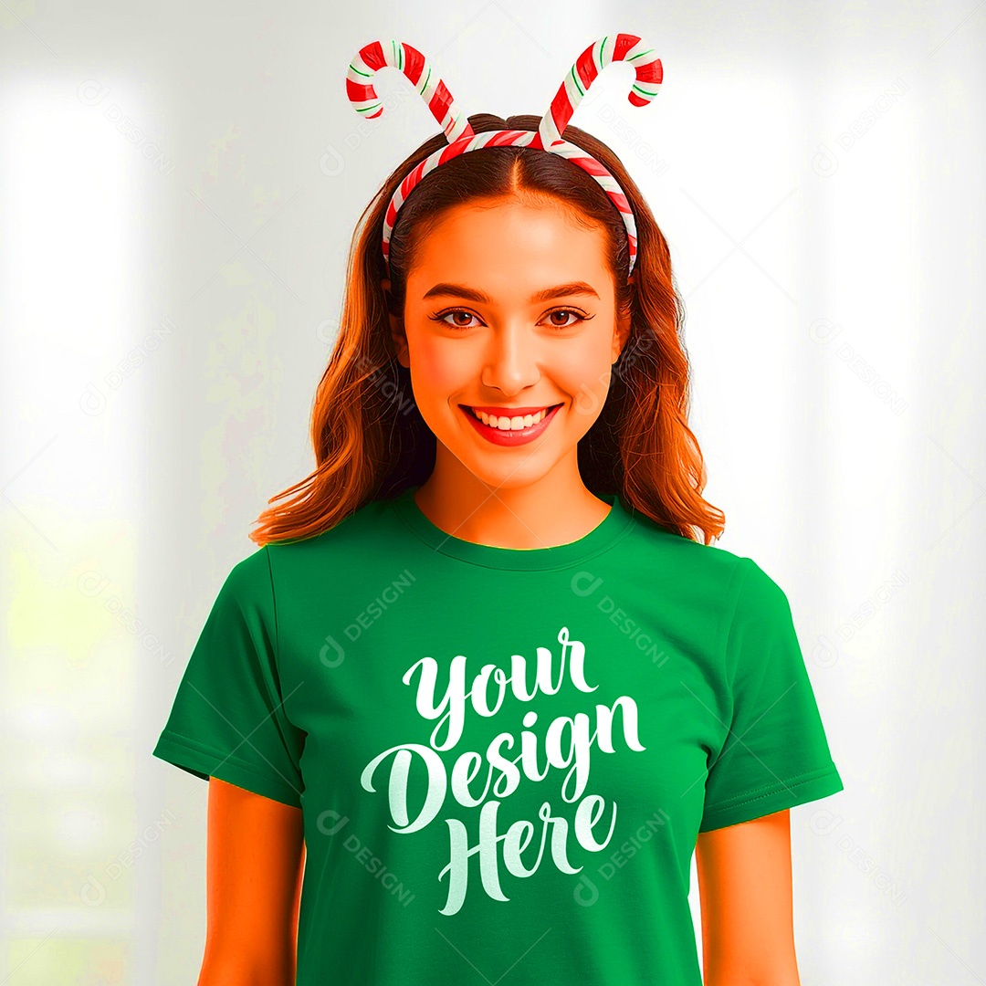 Mockup de Camisa Seu Projeto Aqui PSD Editável