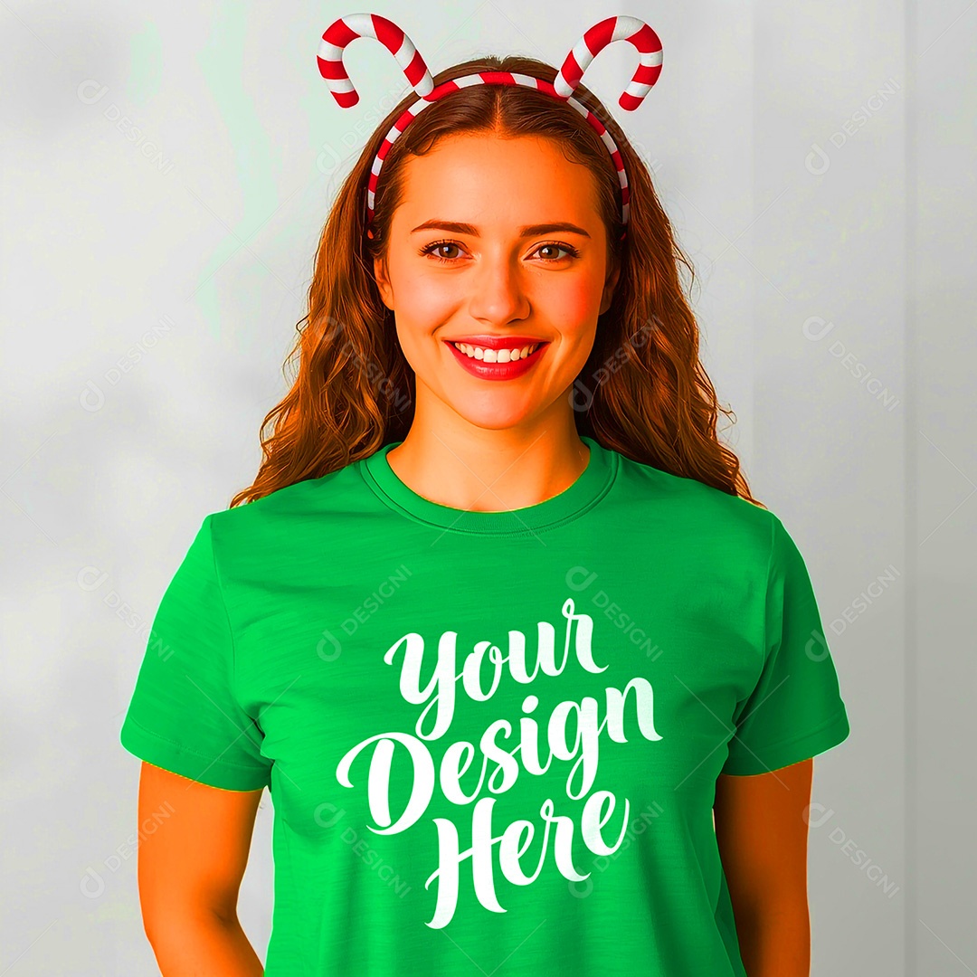 Mockup de Camisa Seu Projeto Aqui PSD Editável