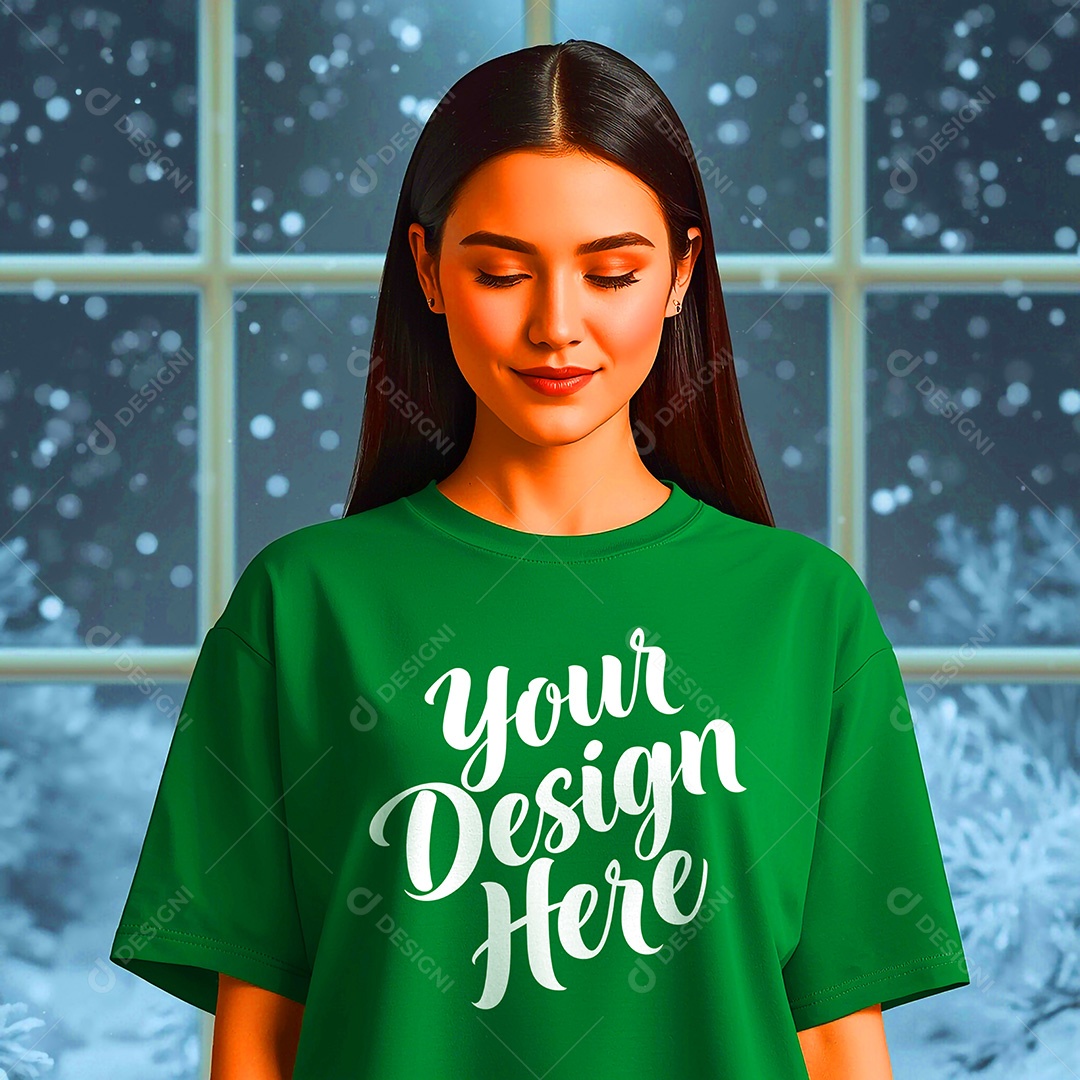 Mockup de Camisa Seu Projeto Aqui PSD Editável