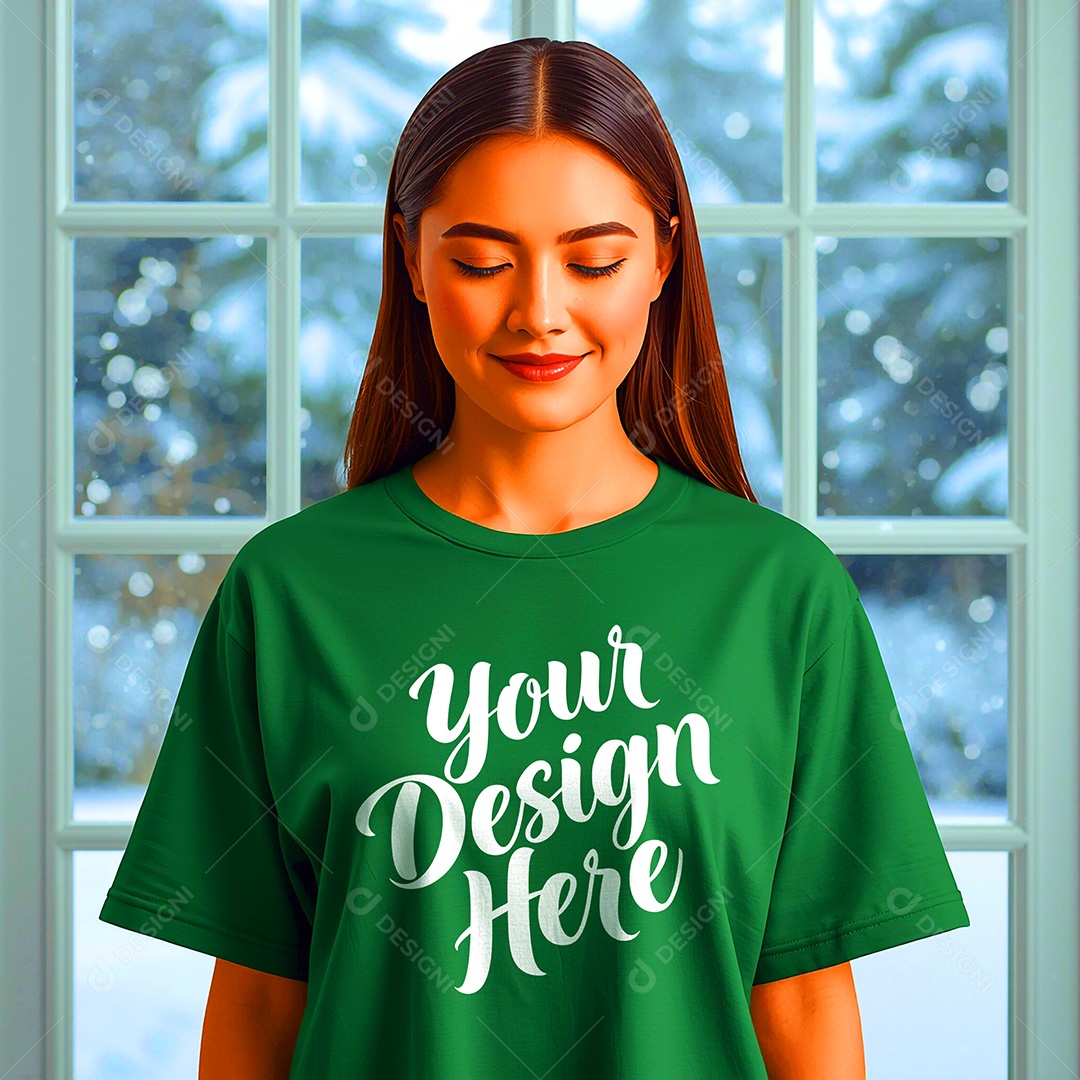 Mockup de Camisa Seu Projeto Aqui PSD Editável