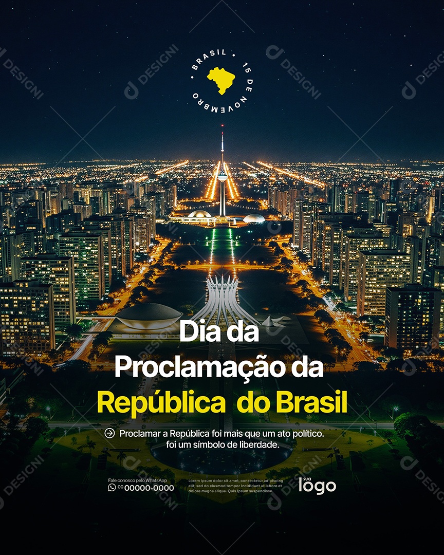 Dia da Proclamação da República 15 de Novembro Social Media PSD Editável