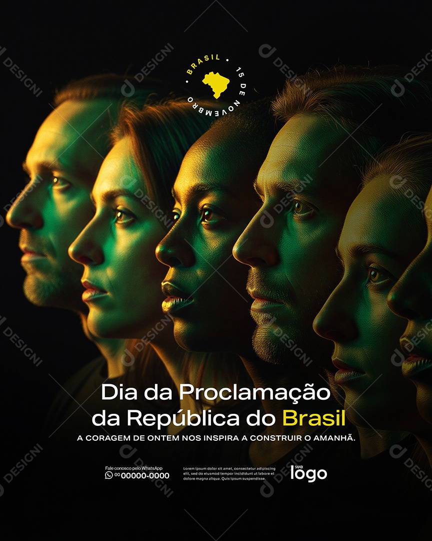 Dia da Proclamação da República 15 de Novembro Social Media PSD Editável