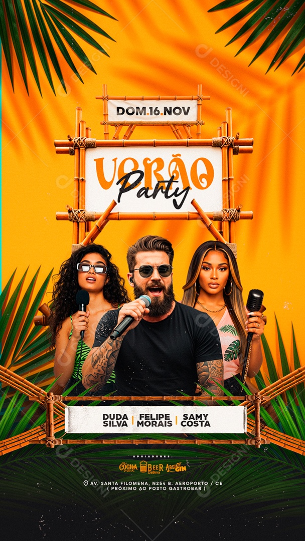 Story Flyer Próximos Shows Verão Party Social Media PSD Editável