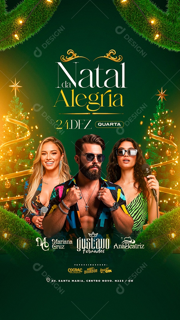 Story Flyer Próximos Shows Natal da Alegria Social Media PSD Editável