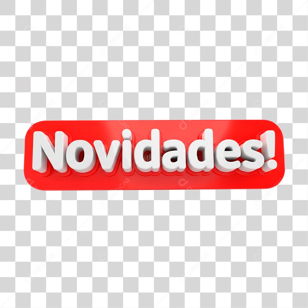 Selo 3D Novidades PNG Transparente