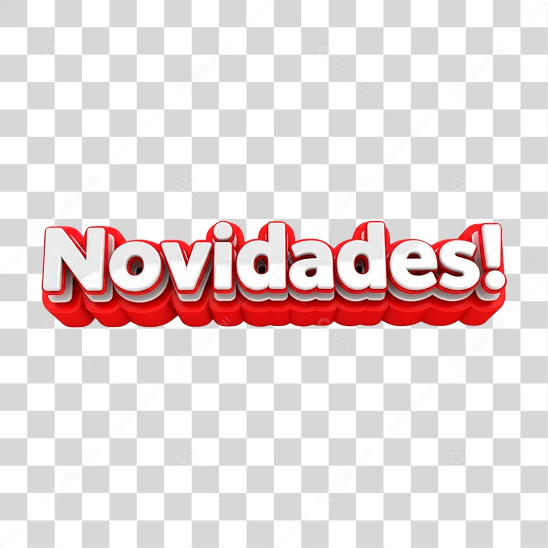Selo 3D Novidades PNG Transparente