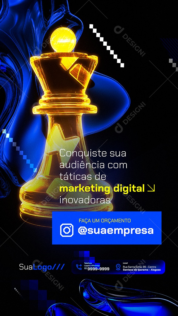 Story Marketing Digital Consuite sua Audiência Social Media PSD Editável