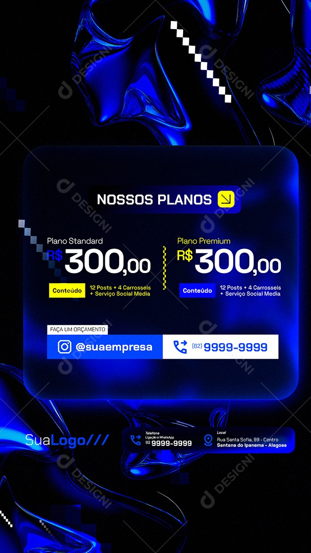 Story Marketing Digital Nossos Planos Social Media PSD Editável