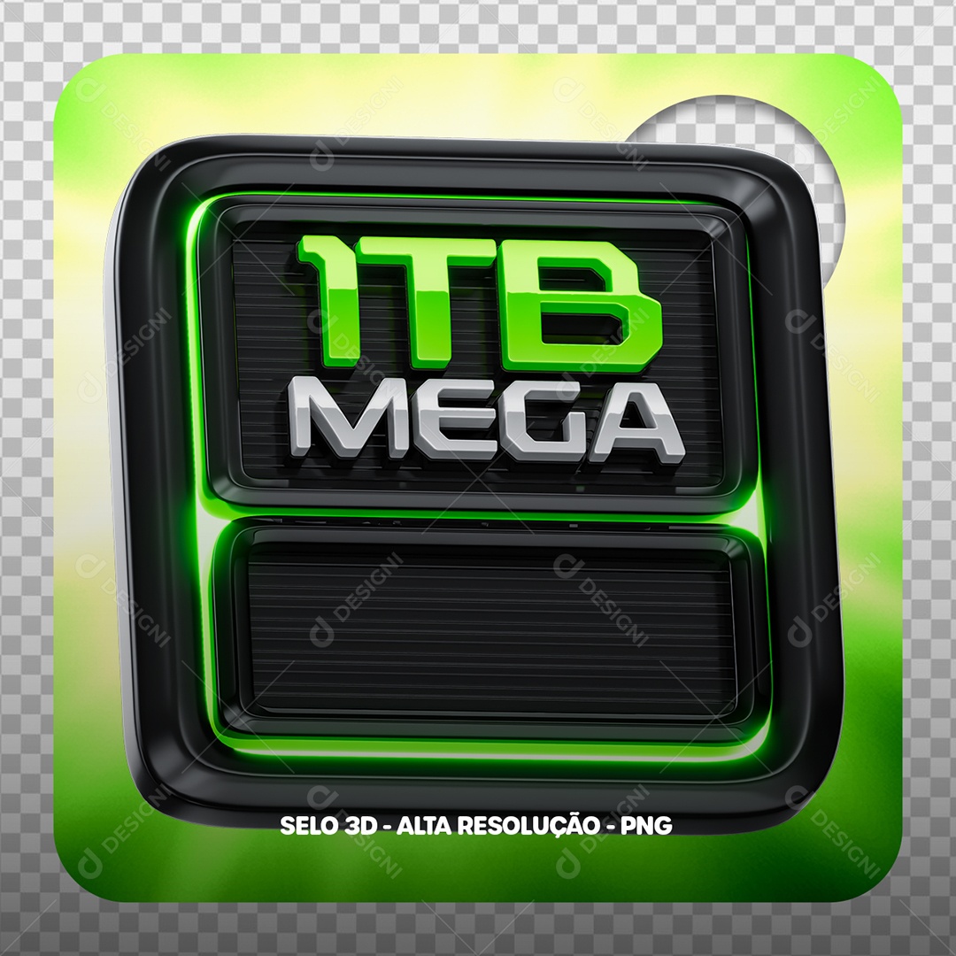 Internet Selo 3D 1TB Mega para Composição PSD