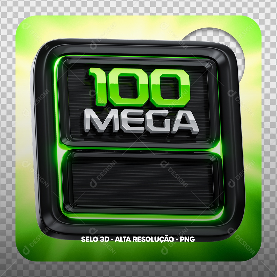 Internet Selo 3D 100 Mega para Composição PSD