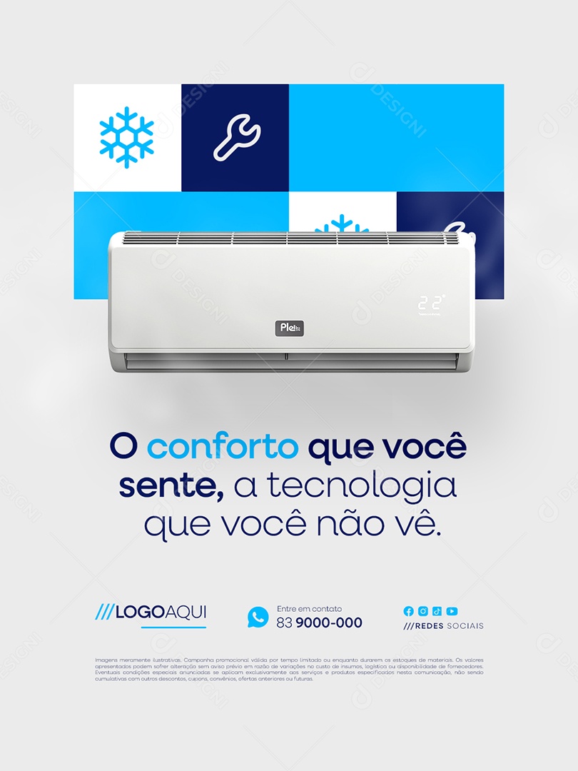 Climatização O Conforto Que Você Sente Social Media PSD Editável