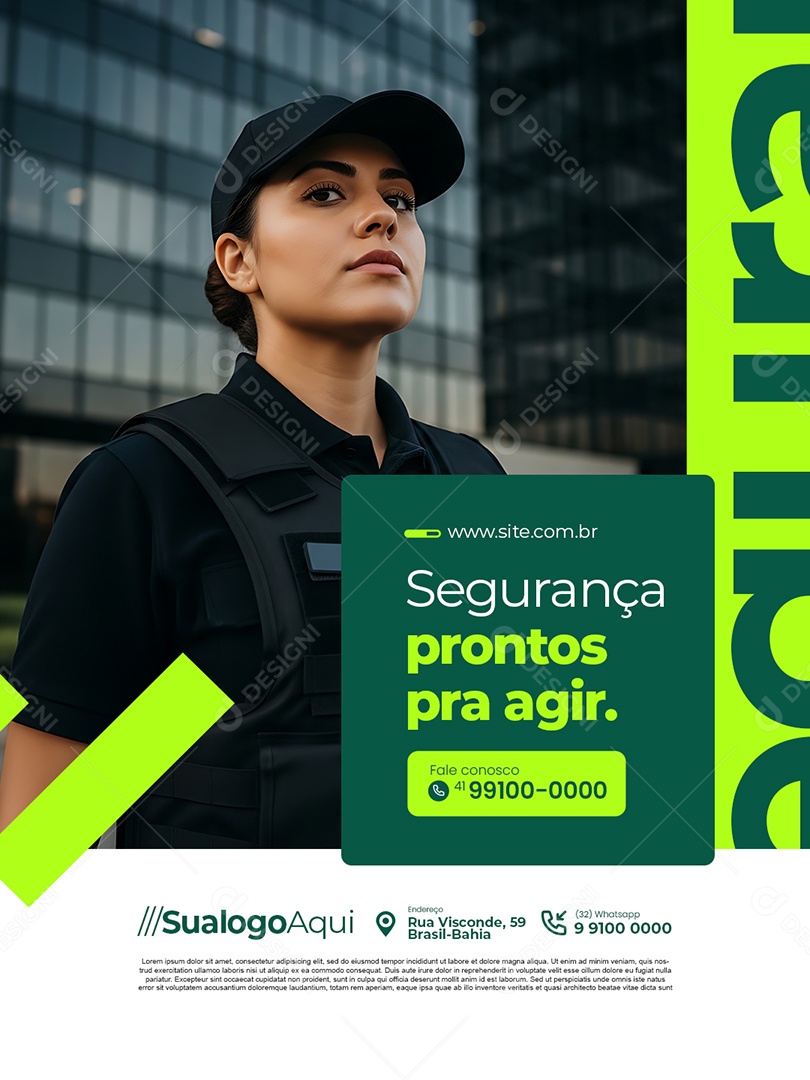 Segurança Prontos Pra Agir Social Media PSD Editável