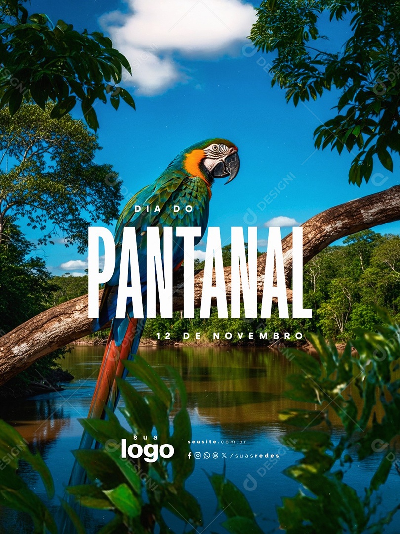 Dia do Pantanal 12 de Novembro Social Media PSD Editável