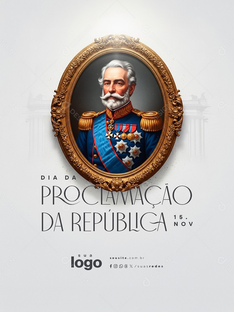 Dia da Proclamação da República 15 de Novembro Social Media PSD Editável