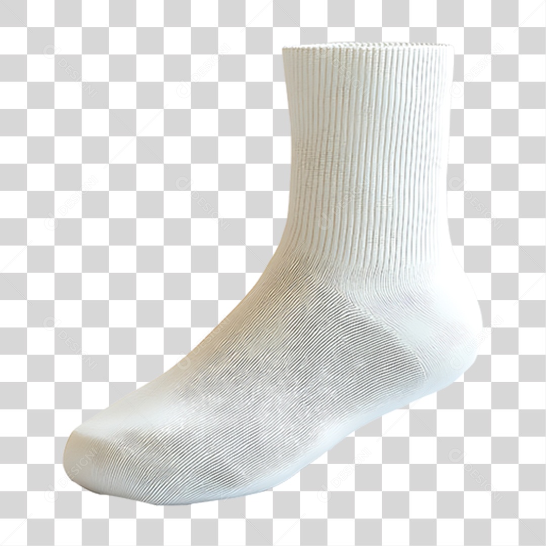 Meia Branca PNG Transparente