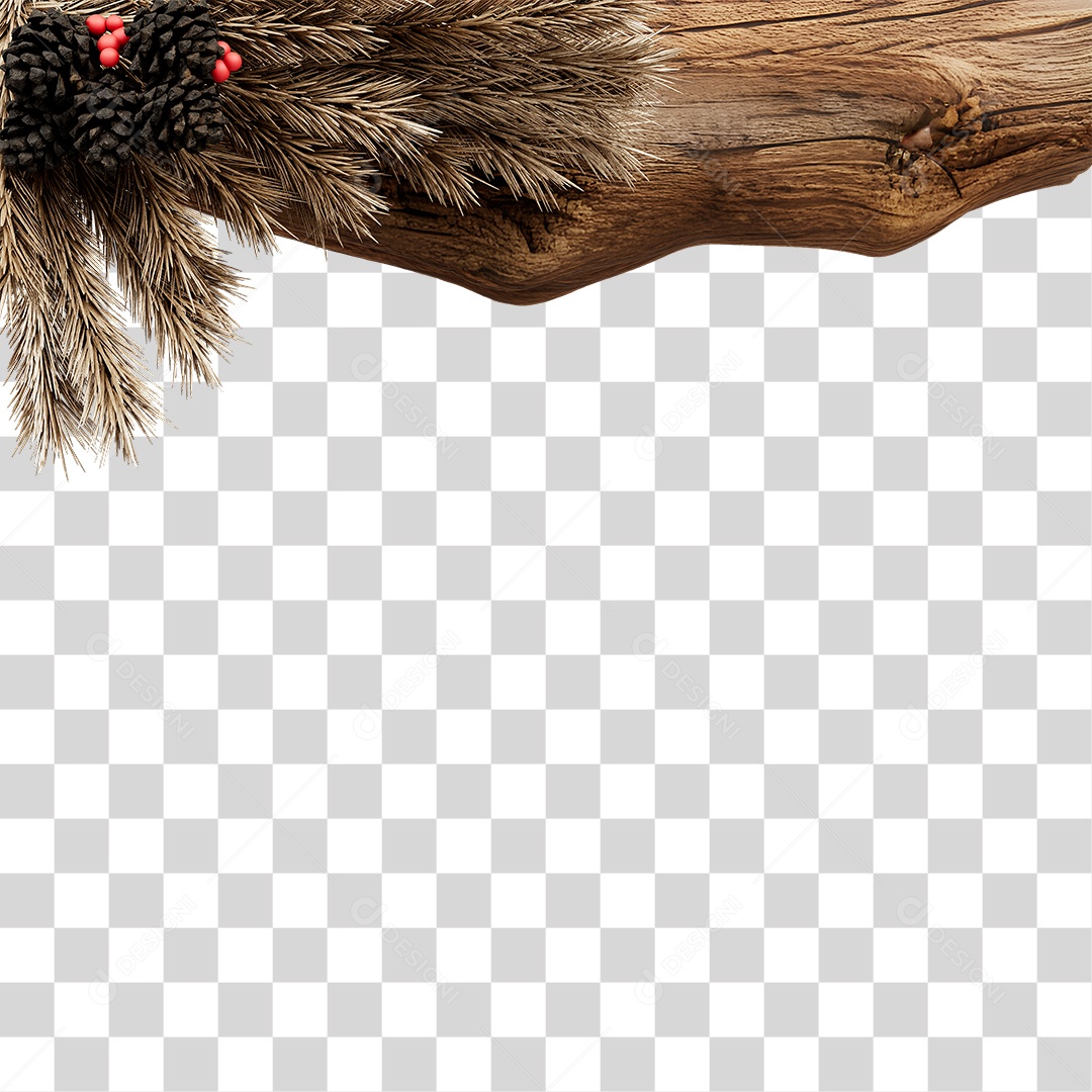 Tronco e Galhos Decoração Enfeites Natalinos PNG Transparente