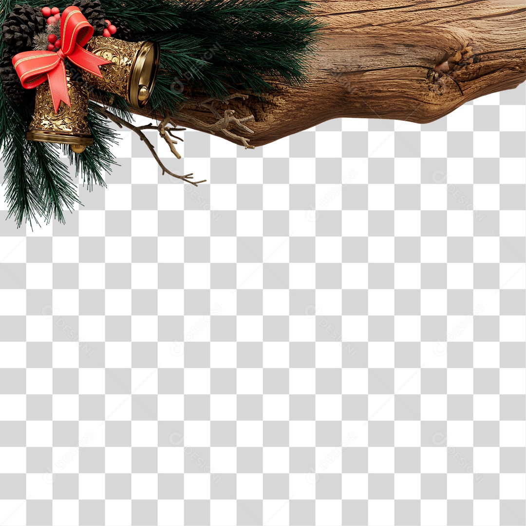 Tronco e Galhos Decoração Enfeites Natalinos PNG Transparente