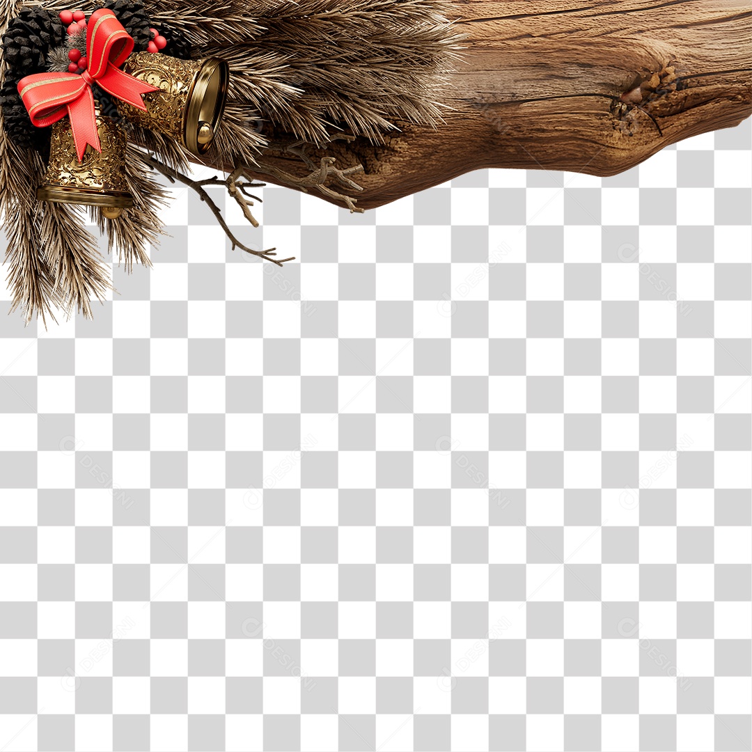 Tronco e Galhos Decoração Enfeites Natalinos PNG Transparente