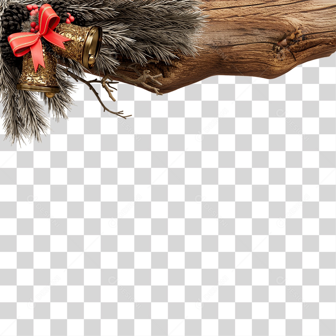 Tronco e Galhos Decoração Enfeites Natalinos PNG Transparente