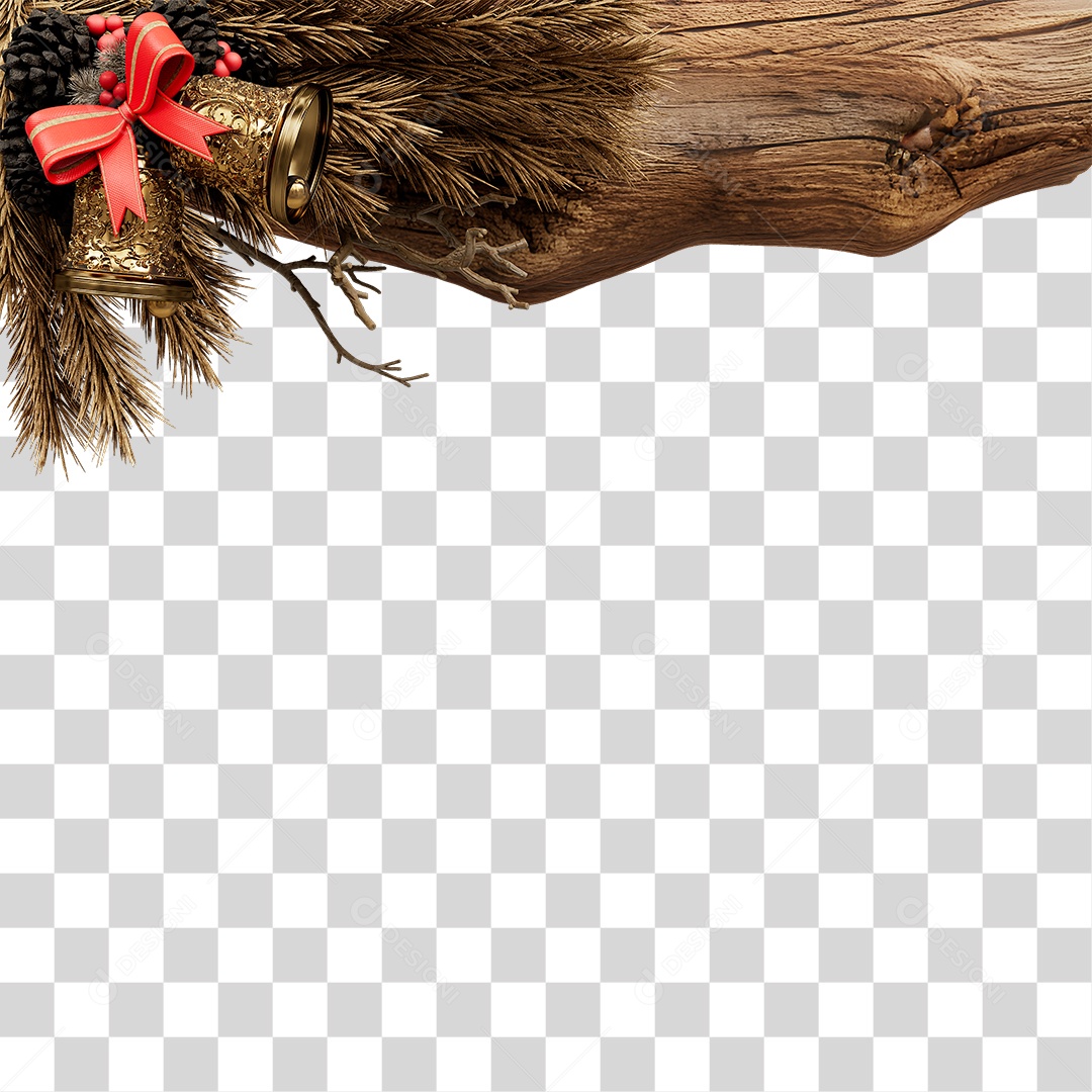 Tronco e Galhos Decoração Enfeites Natalinos PNG Transparente