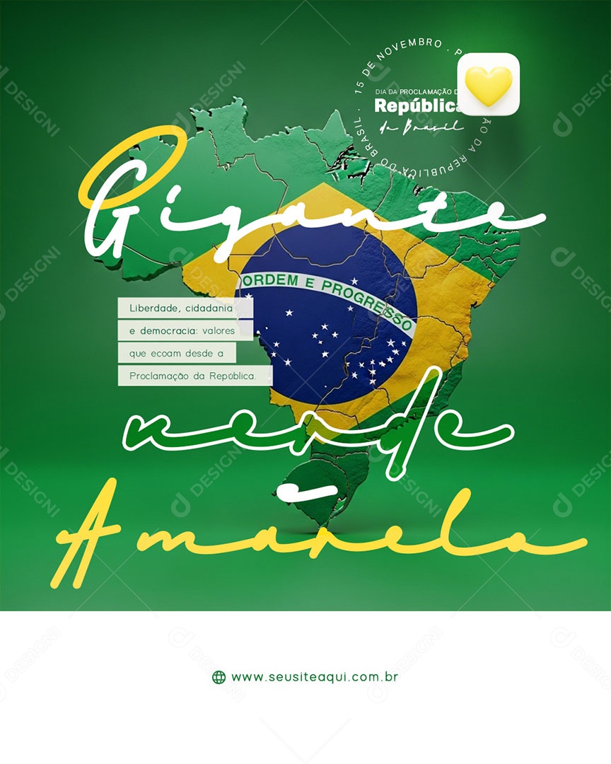 Dia da Proclamação da República Social Media PSD Editável