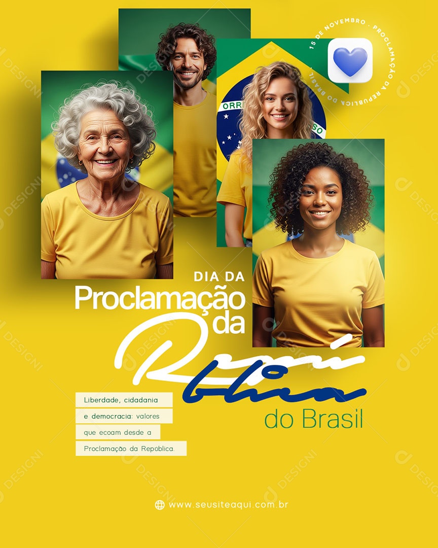 Dia da Proclamação da República Social Media PSD Editável