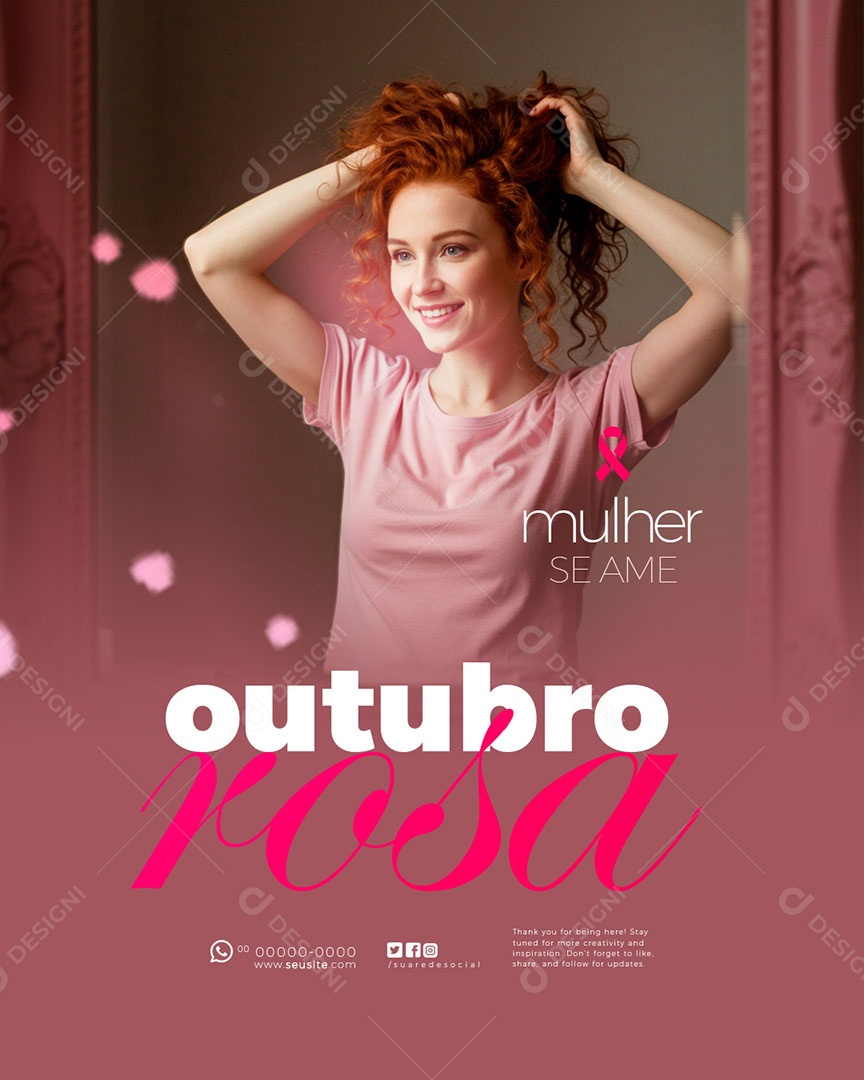 Outubro Rosa Social Media PSD Editável