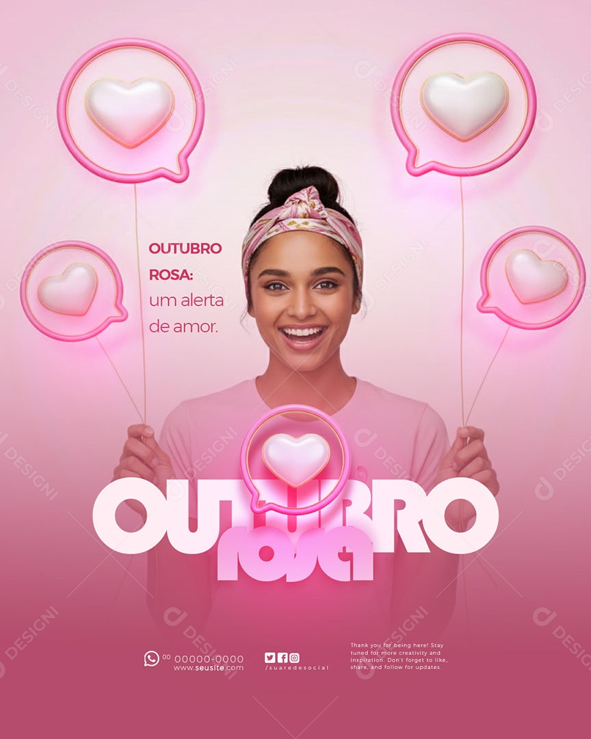 Outubro Rosa Social Media PSD Editável