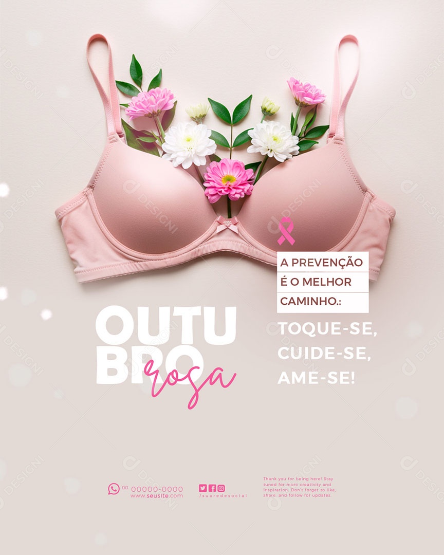 Outubro Rosa Social Media PSD Editável