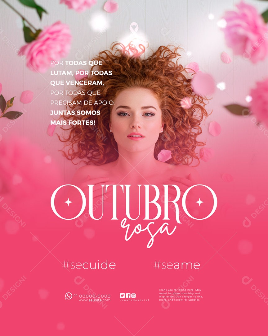 Outubro Rosa Social Media PSD Editável