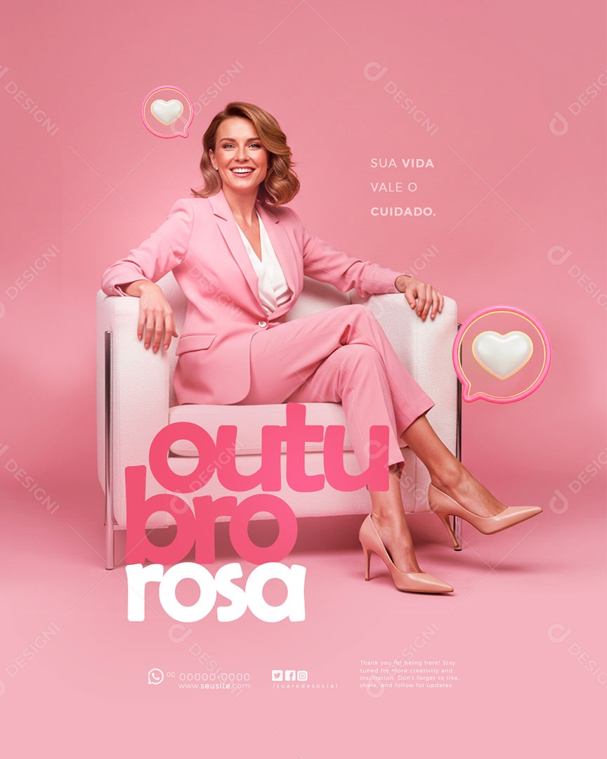 Outubro Rosa Social Media PSD Editável