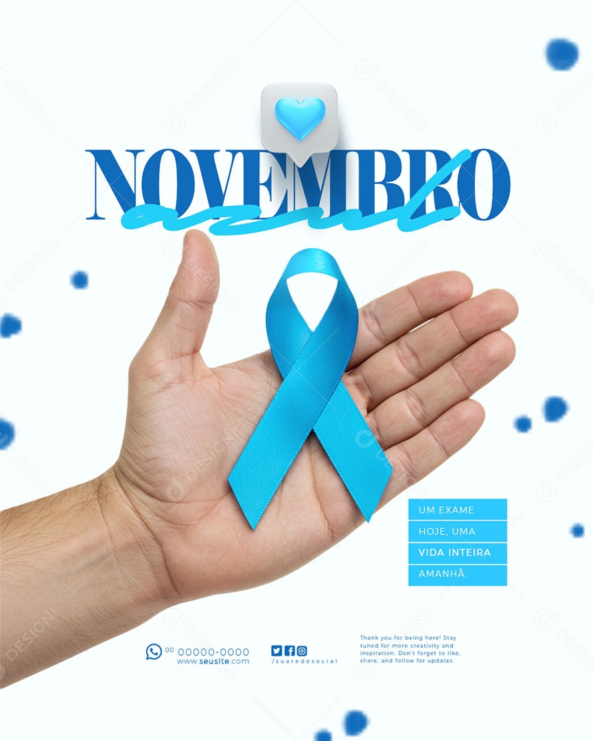 Novembro Azul Social Media PSD Editável