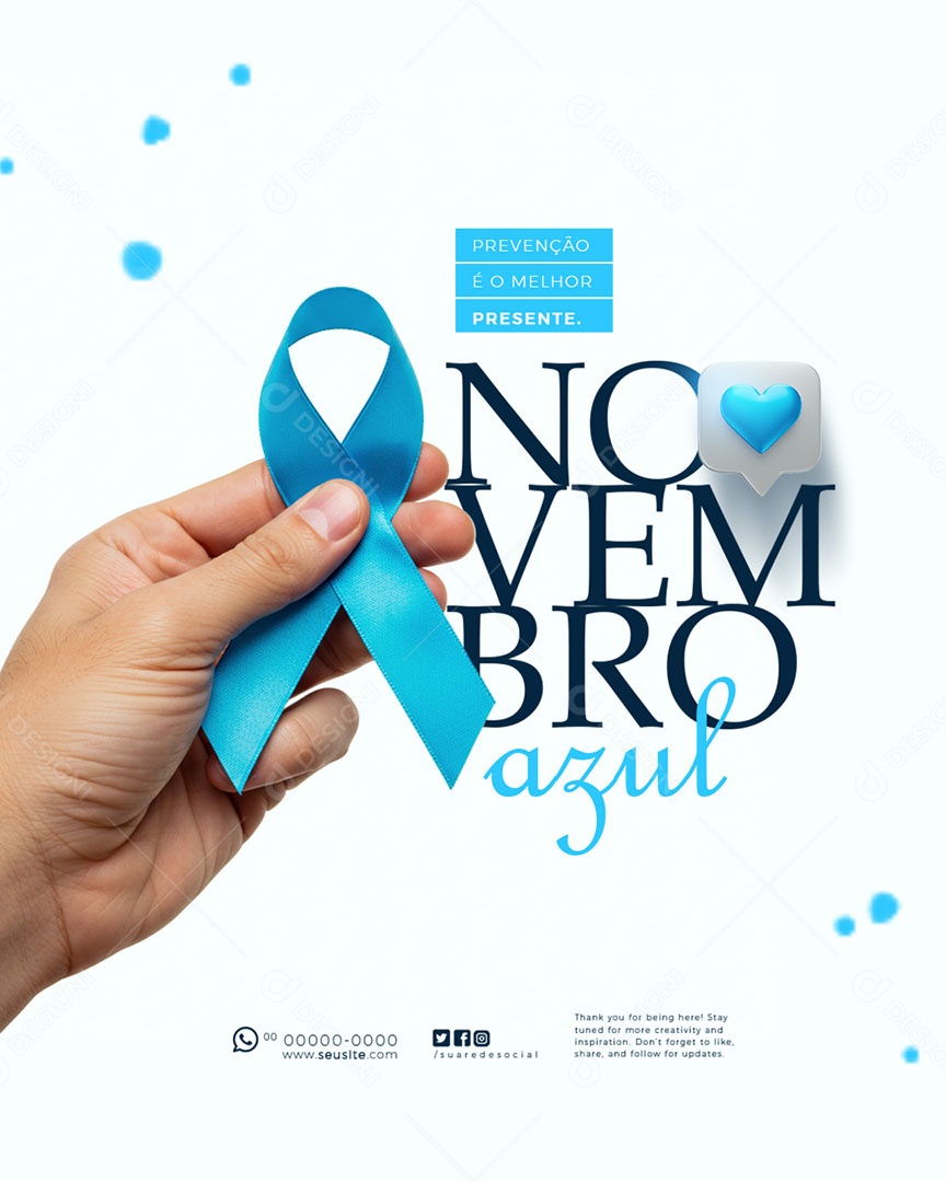 Novembro Azul Social Media PSD Editável