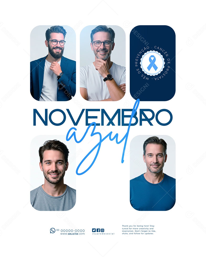 Novembro Azul Social Media PSD Editável