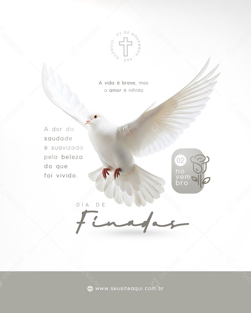 Dia de Finados 02 de Novembro Social Media PSD Editável