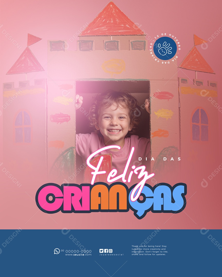 Feliz Dia das Crianças 12 de Outubro Social Media PSD Editável