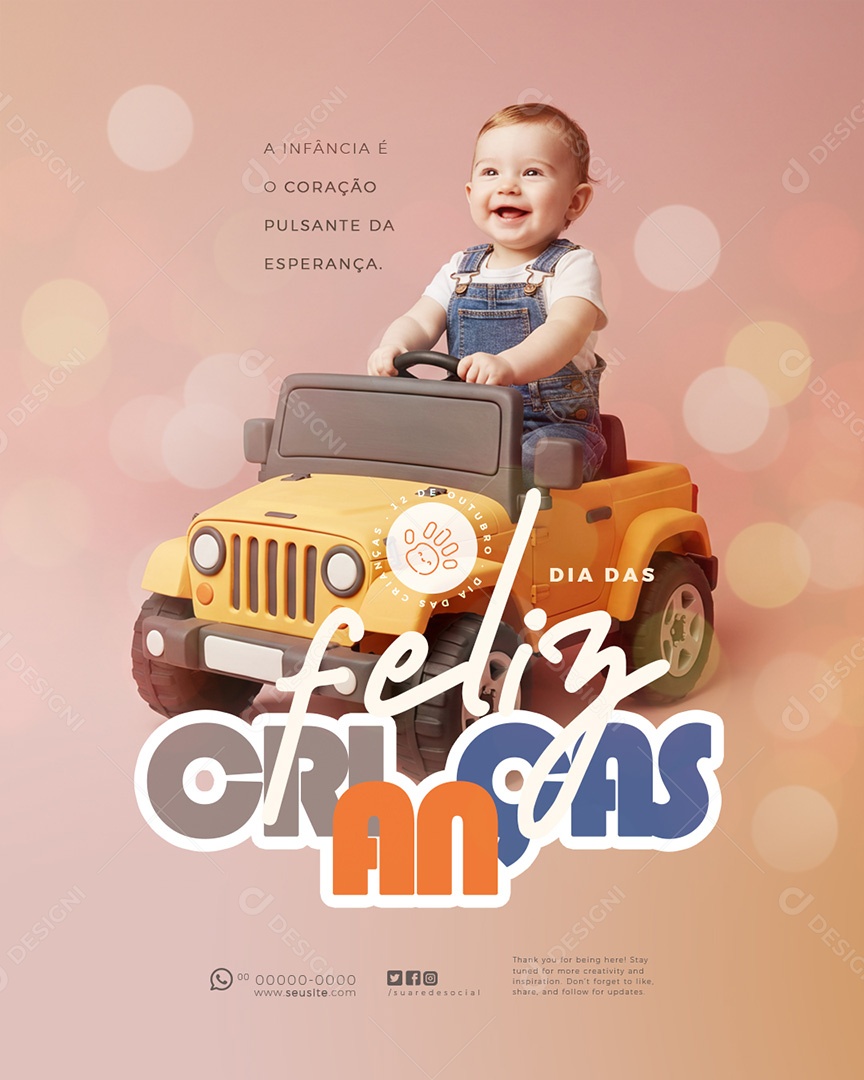 Feliz Dia das Crianças 12 de Outubro Social Media PSD Editável