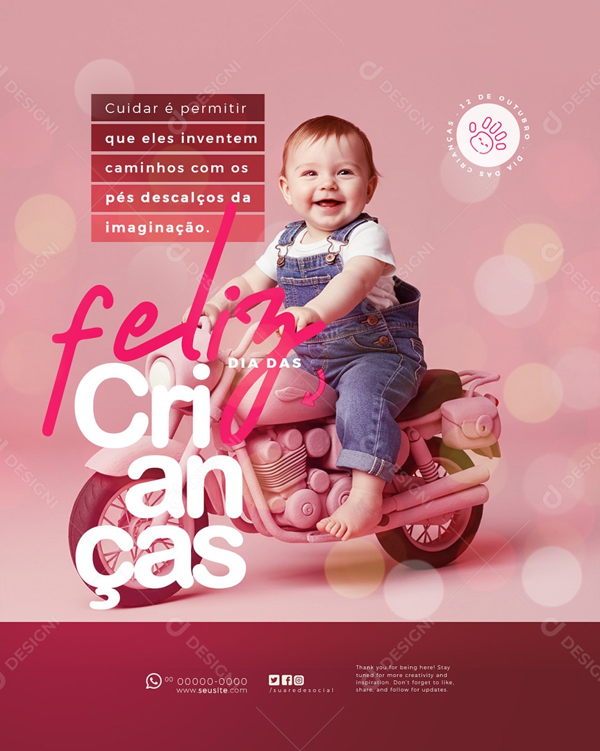 Feliz Dia das Crianças 12 de Outubro Social Media PSD Editável
