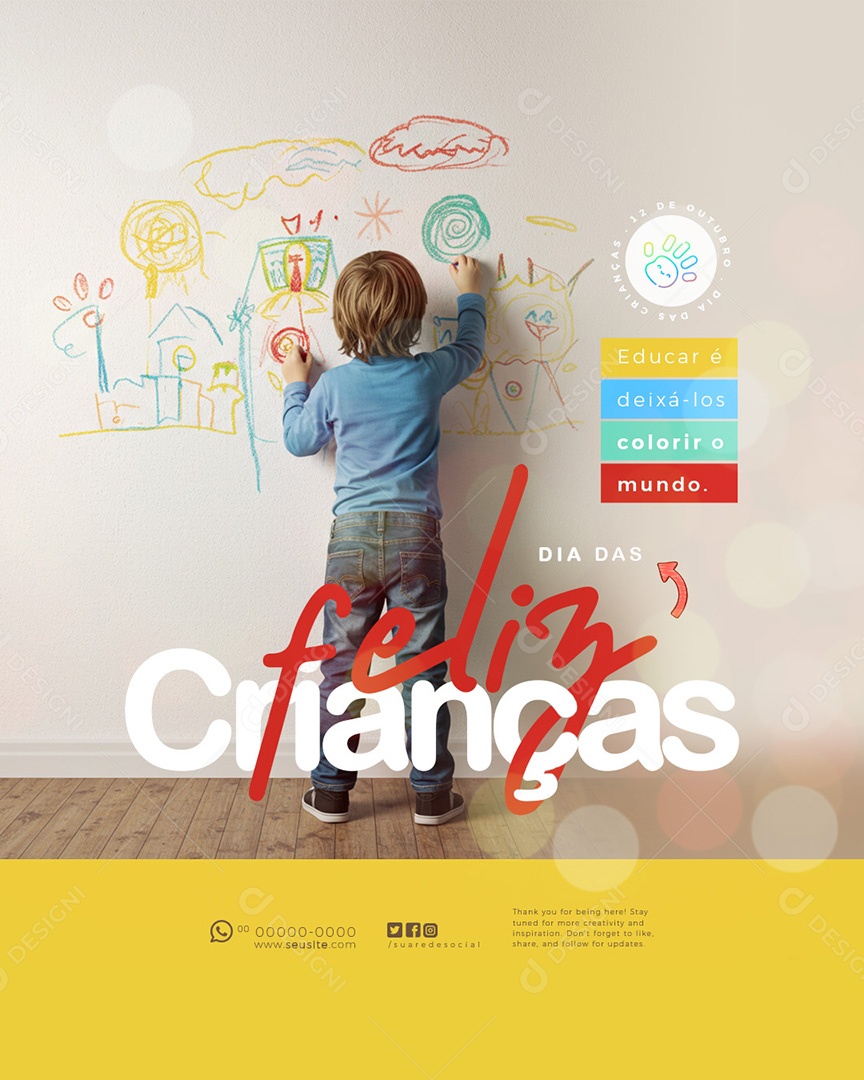 Feliz Dia das Crianças 12 de Outubro Social Media PSD Editável