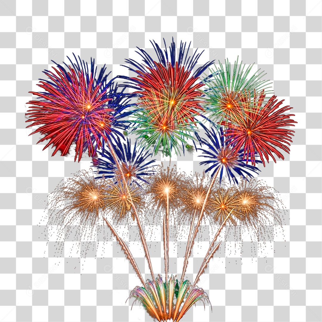 Fogos de Artificio PNG Transparente