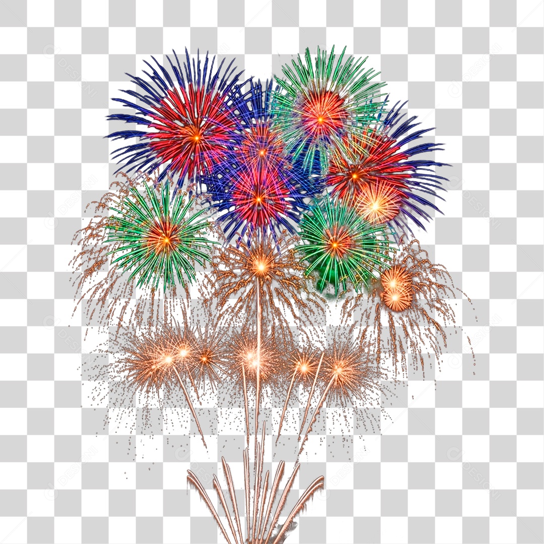 Fogos de Artificio PNG Transparente