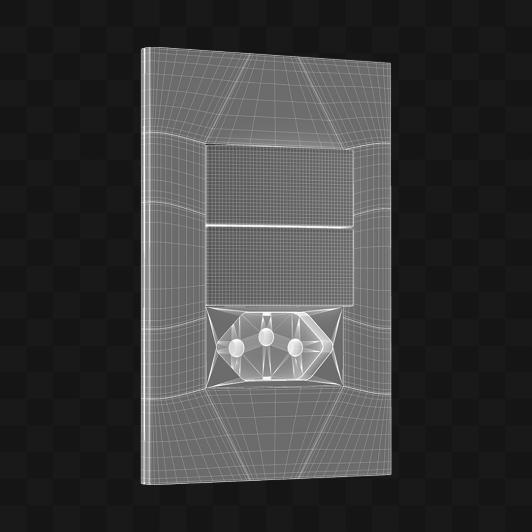 Dois Interruptores e Tomada - Modelo 3D