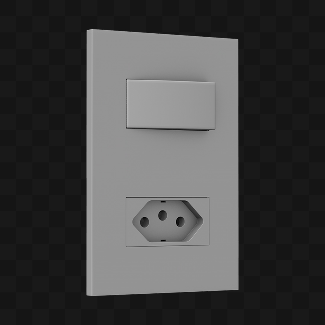 Interruptor e Tomada - Modelo 3D