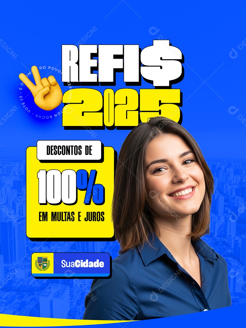 Refis 2025 Descontos de 100% em Multas e Juros Social Media PSD Editável