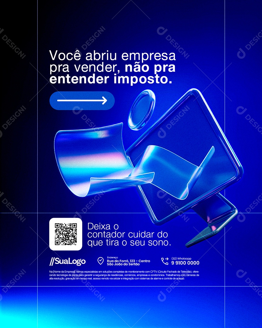 Contabilidade VocÇe Abriu Empresa Pra Vender Social Media PSD Editável