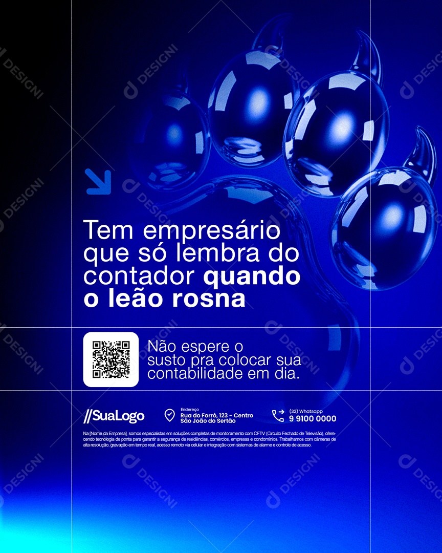 Contabilidade Tem Empresário Que Só Lembra do Contador Social Media PSD Editável