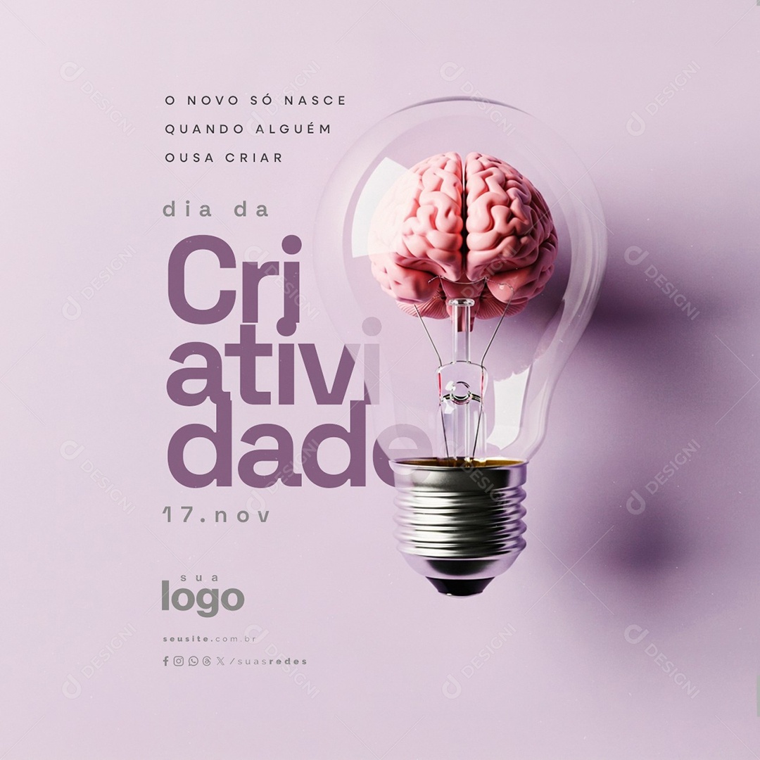 Dia da Criatividade 17 de Novembro Social Media PSD Editável